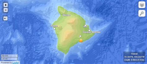 3.5 Earthquake Near Volcano