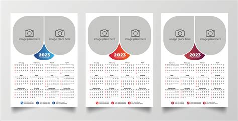 Print Ready 2023 Wall Calendar Template 15084028 Vector Art at Vecteezy