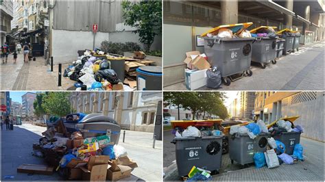 La Basura Se Acumula En Las Calles De A Coru A Mientras La Huelga De