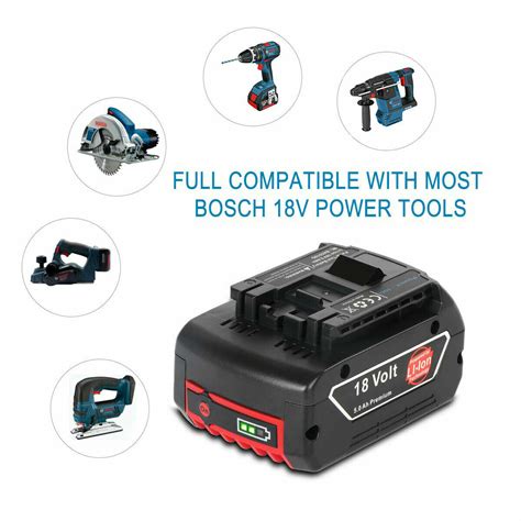 Bosch 2 607 336 998 Cordless Tool Replacement Battery 18V 5000mAh ...