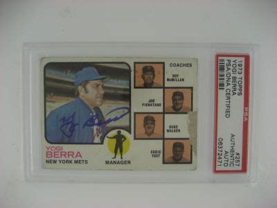 Topps Yogi Berra Auto Card Authentic Psa Dna Antique Price