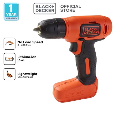 Jual Black Decker Cordless Drill Driver Kit Bor Obeng Baterai 8V