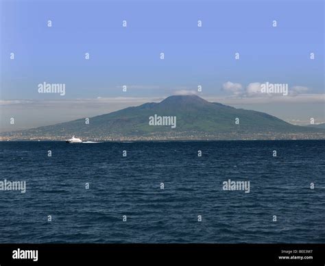 Views Of The Volcano Mount Vesuvius And The Bay Of Naples In Southern