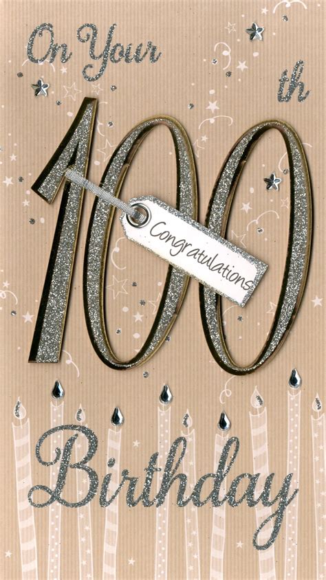 Happy 100th Birthday Greeting Card Cards