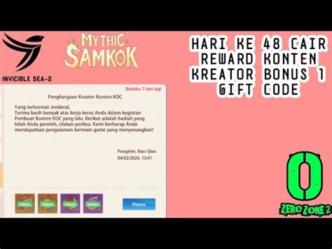 Hari Ke Cair Reward Konten Kreator Bonus Gift Code Youtube