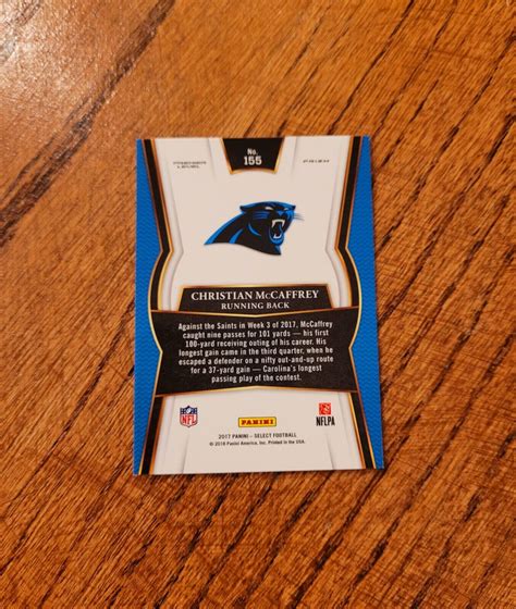 Christian Mccaffrey Panini Select Prizm Premier Level Rookie