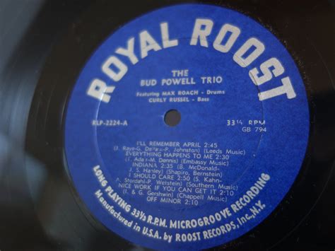 Yahoo オークション 米 オリジナル盤 Bud Powell Trio Roost L