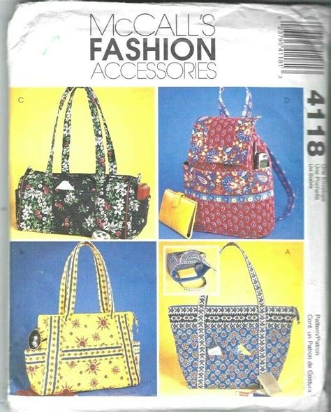 Mccall S Fashion Accessories Handbags Patterns New Uncut Ebay