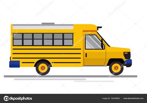 Isolated Flat Colorful School Bus Stock Illustration By ©naniti 162428602