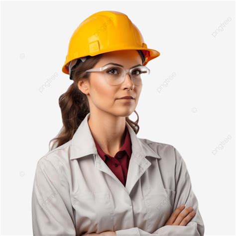 Una Mujer Con Casco Amarillo Es Png Dibujos Una Mujer Que Llevaba Un