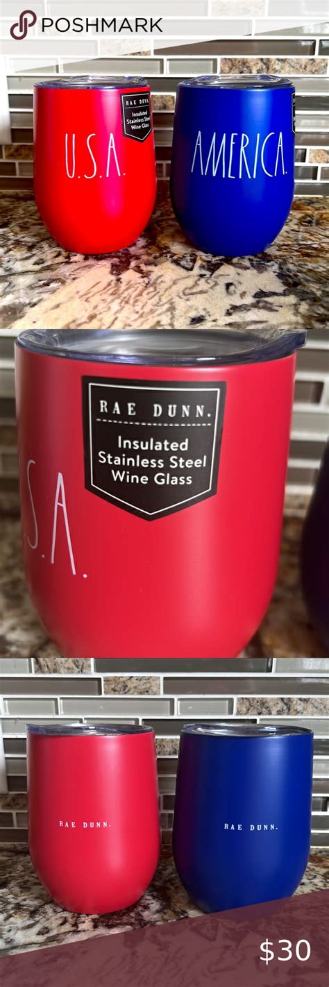 Rae Dunn Insulated Stainless Steel Wine Glasses Wine Glasses