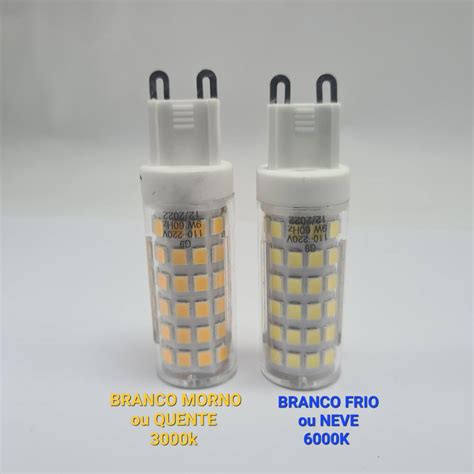 Kit Lampada Led Halopim G W Bivolte Branco Quente Ou Frio Para