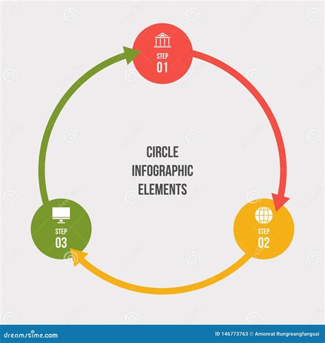 Circle Chart Circle Infographic Or Circular Diagram Stock Vector