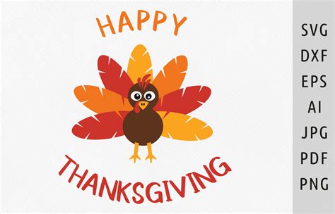 Happy Thanksgiving Svg Turkey Svg Autumn Graphic By Julias Digital