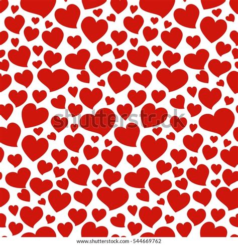 Abstract Seamless Pattern Red Hearts On Stock Vector Royalty Free