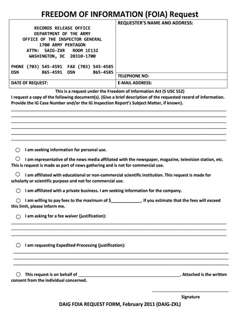 Foia Request Form Fill Out Sign Online DocHub