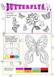 Butterfly ESL Worksheet By Monika 23