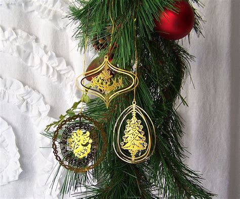 Vintage Brass Ornaments Holiday In Gold Trio In Original Box Etsy Brass Ornaments Vintage