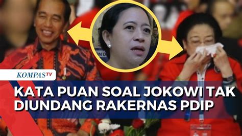 Respons Puan Maharani Soal Jokowi Tak Diundang Ke Rakernas PDIP 2024