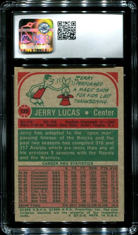 Topps Jerry Lucas New York Knicks Hof Csg Nm Mint