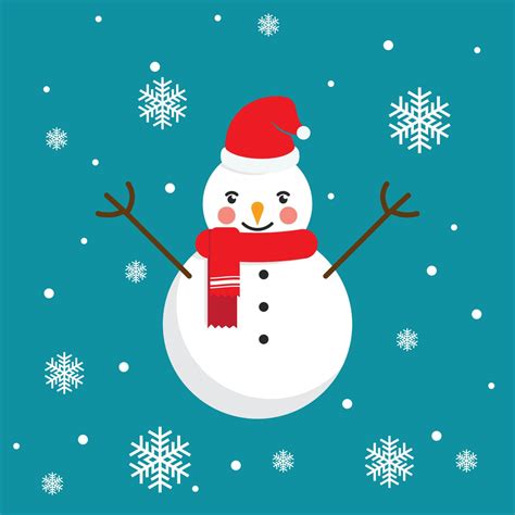 Snowman illustration vector 21097223 Vector Art at Vecteezy