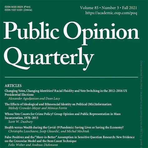 出版Public Opinion Quarterly2021年第3期 信箱 cn Opinion