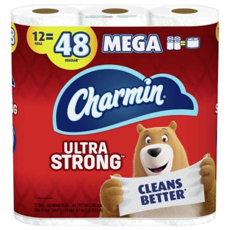 Charmin Ultra Strong Toilet Paper Tissue Mega Rolls 12 Rolls Kroger