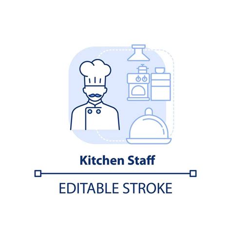 Kitchen Staff Light Blue Concept Icon 15707546 Vector Art At Vecteezy