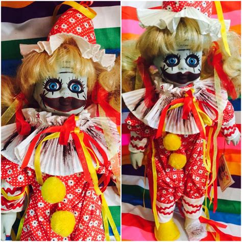 Scary Clown Doll Ooak Art Horror Doll Creepy Dolls Clown Dolls