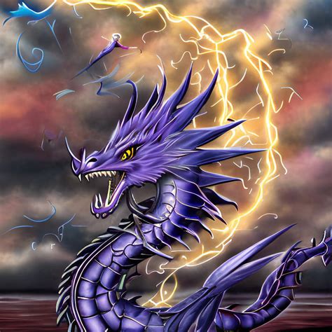 DreamUp Creation: Purple Lightning Dragon 3 by TeamAshArtist on DeviantArt