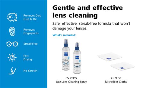 Zeiss Lens Care Pack 2 8 Ounce Bottles Of Lens Cleaner 2 Microfiber Cleaning Cloths Zeiss