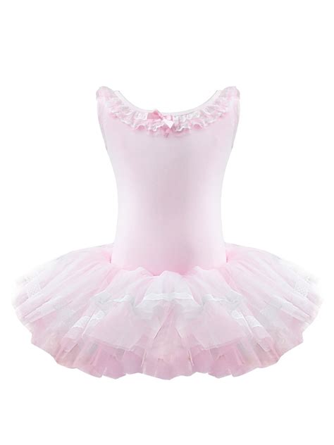 Iefiel Girls Ballet Tutu Dress 3 Layers Dance Leotard Skirt Dress