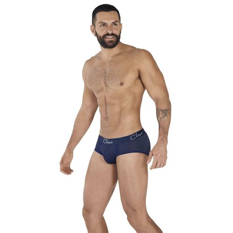 Мужские трусы брифы темно синие в сетку Clever Time Piping Brief 036708 купить за 1998 руб