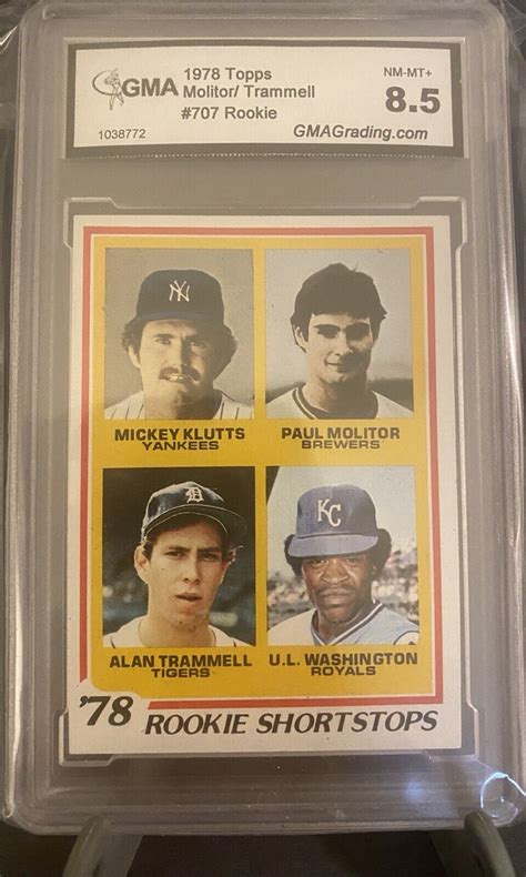 1978 Topps GMA 8 5 Rookie Shortstops 707 Paul Molitor Alan Trammell