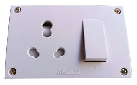 Anchor 20a Uni Switch Socket Combined Plastic Module Size 5x4 Inch At Rs 127 In Vasai Virar