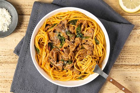 Roasted Red Pepper Steak Spaghetti Recipe Home Chef