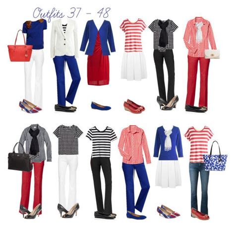 Red white and blue outfit shoplook – Artofit