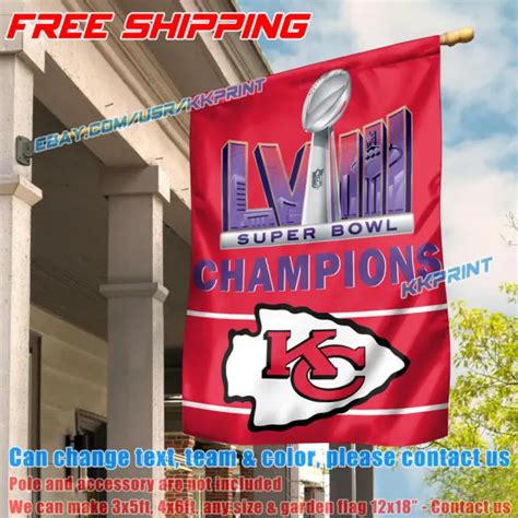 Kansas City Chiefs Super Bowl Lviii Champions Banner Flag