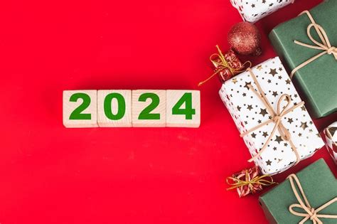 Premium Photo | Happy new year 2024 christmas 2024 christmas gifts ...