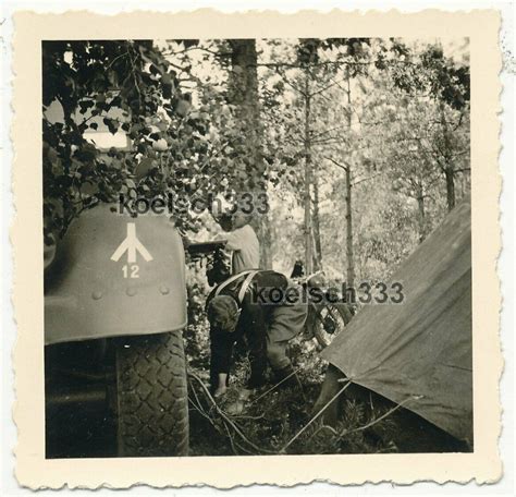 Foto Truppenkennzeichen Kennung Auf Flak Panzer Halbkette Der Luftwaffe