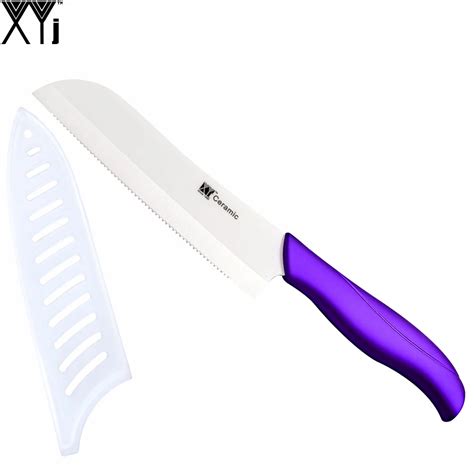 Sharp Serrated Bread Ceramic Knife 5 Inch XYJ Brand Ergonomic Grip