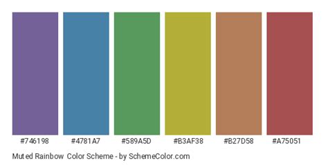 Muted Rainbow Color Scheme Blue