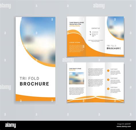 Tri Fold Brochure Design Template Stock Vector Image Art Alamy