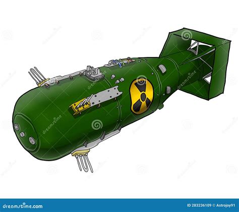 Little Boy Nuclear Bomb PNG Transparent Background With Dark Green Body ...
