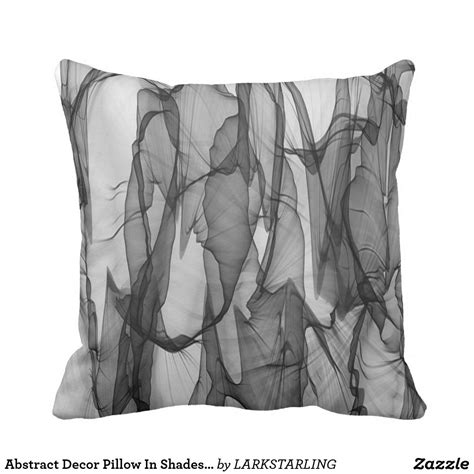 Abstract Decor Pillow In Shades Of Gray Zazzle Decorative Pillows Pillows Abstract Decor