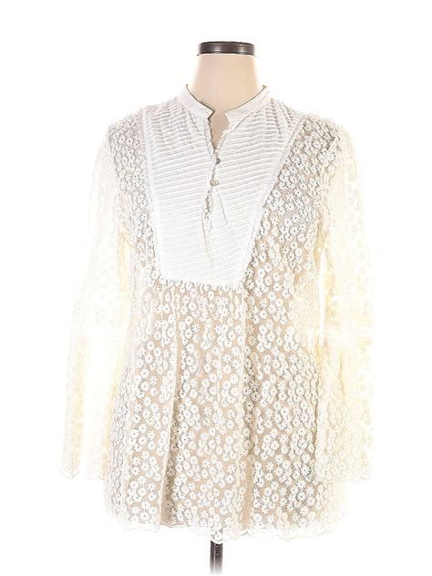 Sundance Ivory Long Sleeve Blouse Size Xl 75 Off Thredup