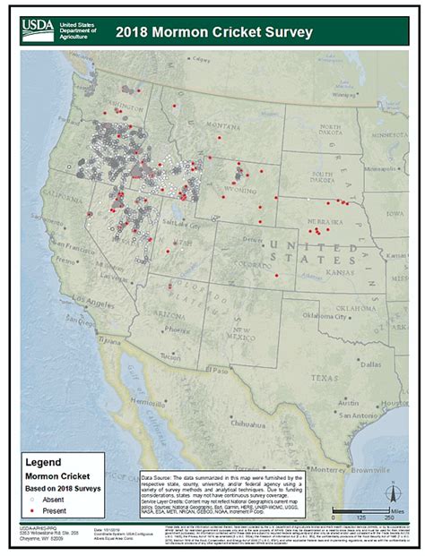 Outbreak Info 2018 Mormon Cricket Survey Map Usda Ars