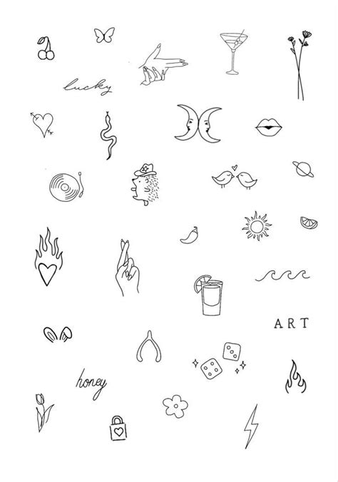 Small Fine Line Symbols Tattoo Inspo Inspirerende Tatoeages Tatoeage