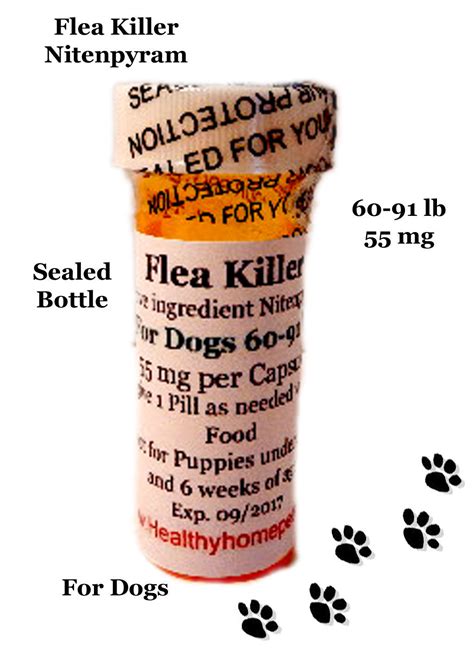 K9 Flea Killer Dogs / Cats 100 pills Nitenpyram Generic Capstar 60-91 lb 55mg - Flea & Tick Remedies