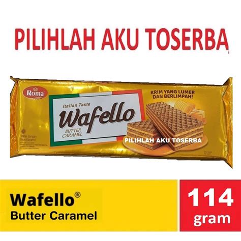 Jual Roma Wafello Butter Caramel 114 Gr Harga Satuan Shopee Indonesia